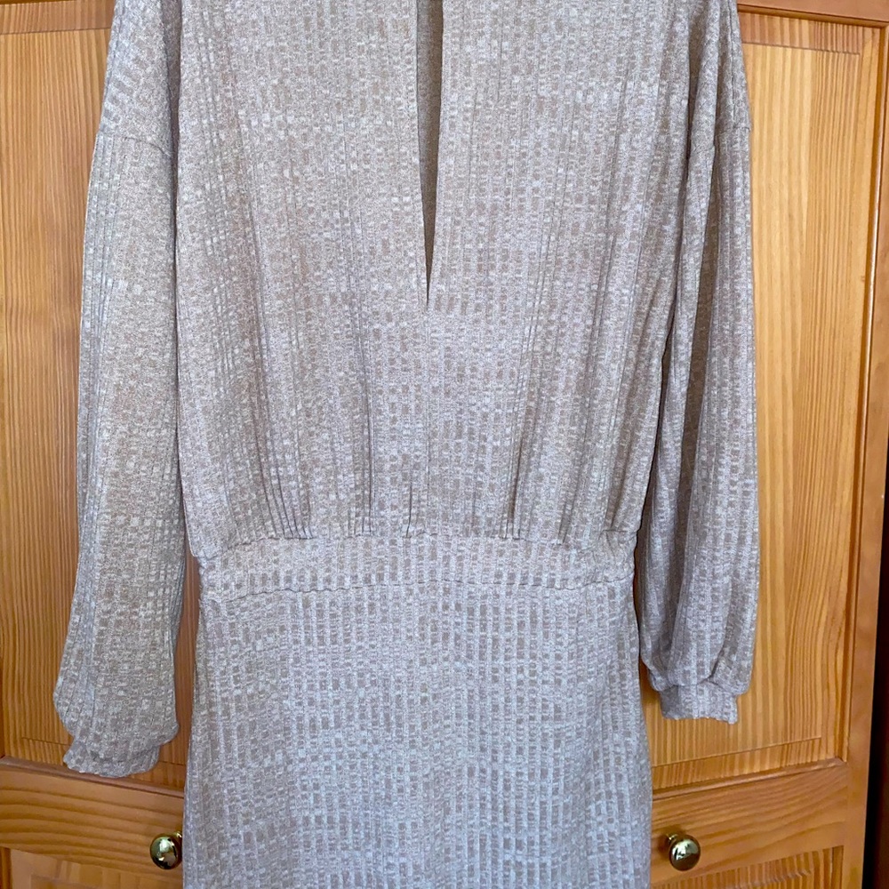 Tan fitted dress